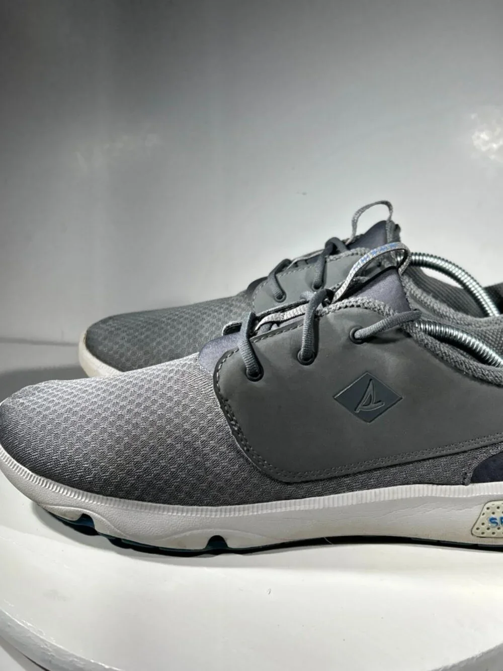 Sperry 7 SEAS Fatom Mens Boat Casual Fishing Shoes Size 12 M Deck Gray Sneakers